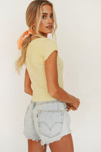 Load image into Gallery viewer, Another Day Button Front Knit Top // Lemon
