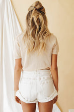 Load image into Gallery viewer, Heart&#39;s Content Button Front Knit Top // Natural
