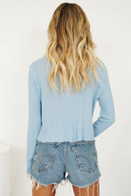 Load image into Gallery viewer, It Crowd Button Front Knit Top // Sky
