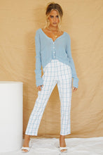 Load image into Gallery viewer, Forever Your Girl Check Pants // Sky

