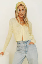 Load image into Gallery viewer, Love Song Button Front Knit Top // Lemon
