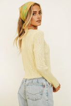 Load image into Gallery viewer, Love Song Button Front Knit Top // Lemon
