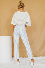 Load image into Gallery viewer, Forever Your Girl Check Pants // Sky
