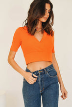 Load image into Gallery viewer, It&#39;s Good To Be Kind Ribbed Top // Orange
