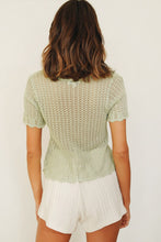 Load image into Gallery viewer, Afternoon Light Button Front Knit Top // Sage
