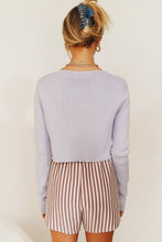 Load image into Gallery viewer, Girl Gang Button Front Knit Top // Lilac
