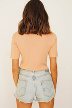 Load image into Gallery viewer, Camera Style Button Front Knit Top // Apricot
