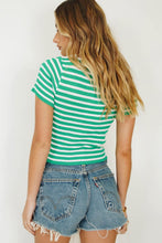 Load image into Gallery viewer, In The Scene Ribbed Knit Top // Stripe
