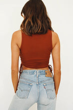 Load image into Gallery viewer, For Now Ribbed Drawstring Top // Tan
