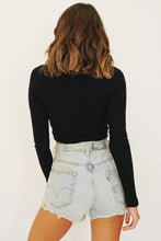 Load image into Gallery viewer, Black Canvas Zip Front Top // Black
