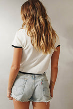 Load image into Gallery viewer, Cool Girls Only Button Front Knit Top // White
