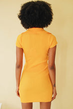 Load image into Gallery viewer, Eyes On You Ribbed Mini Dress // Yellow
