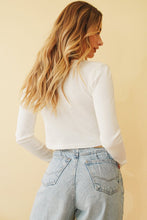 Load image into Gallery viewer, Dreamgirls Button Front Knit Top // White
