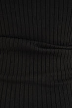 Load image into Gallery viewer, Manhattan Minimalist Ribbed Knit Mini Dress // Black
