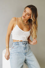 Load image into Gallery viewer, Italian Wines Tie Front Cami // White
