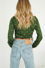 Load image into Gallery viewer, All Night Tie Front Top // Green
