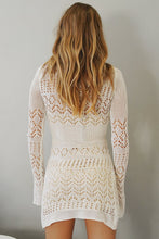 Load image into Gallery viewer, Market Day Crochet Knit Mini Dress // Cream
