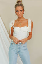 Load image into Gallery viewer, Memorable Moments Tie Top // Off-White
