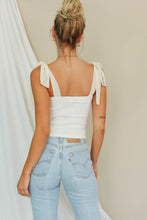 Load image into Gallery viewer, Memorable Moments Tie Top // Off-White
