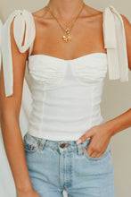 Load image into Gallery viewer, Memorable Moments Tie Top // Off-White
